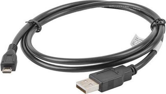 Lanberg Regular USB 2.0 to micro USB Cable Μαύρο 1m (CA-USBM-10CC-0010-BK)