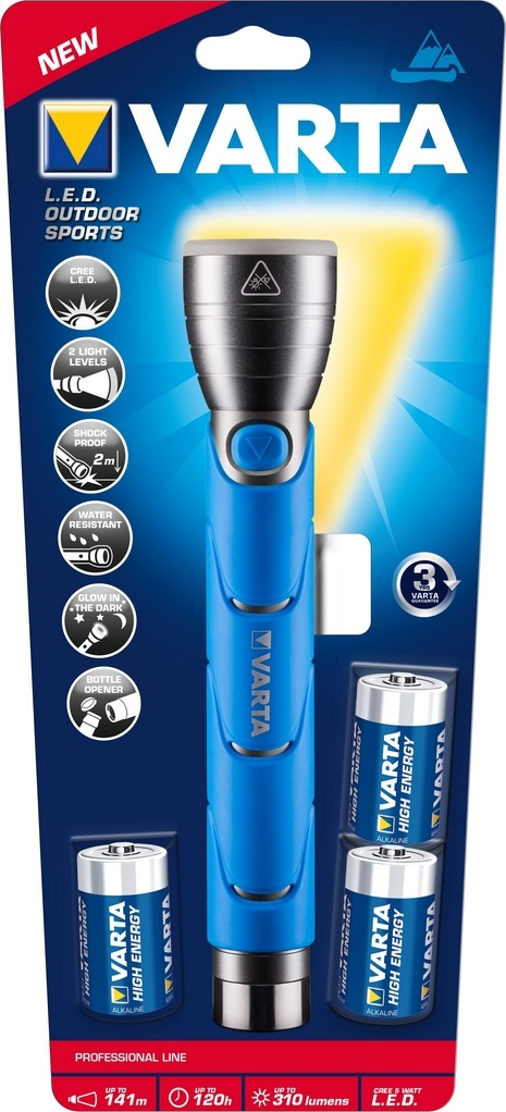 Varta Στεγανός Φακός LED 350lm