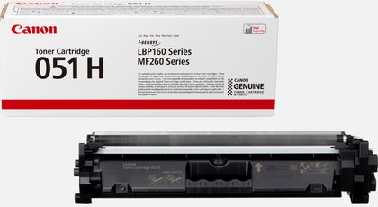 Canon 051H Γνήσιο Toner Laser Εκτυπωτή Μαύρο High Capacity 4100 Σελίδων (2169C002)