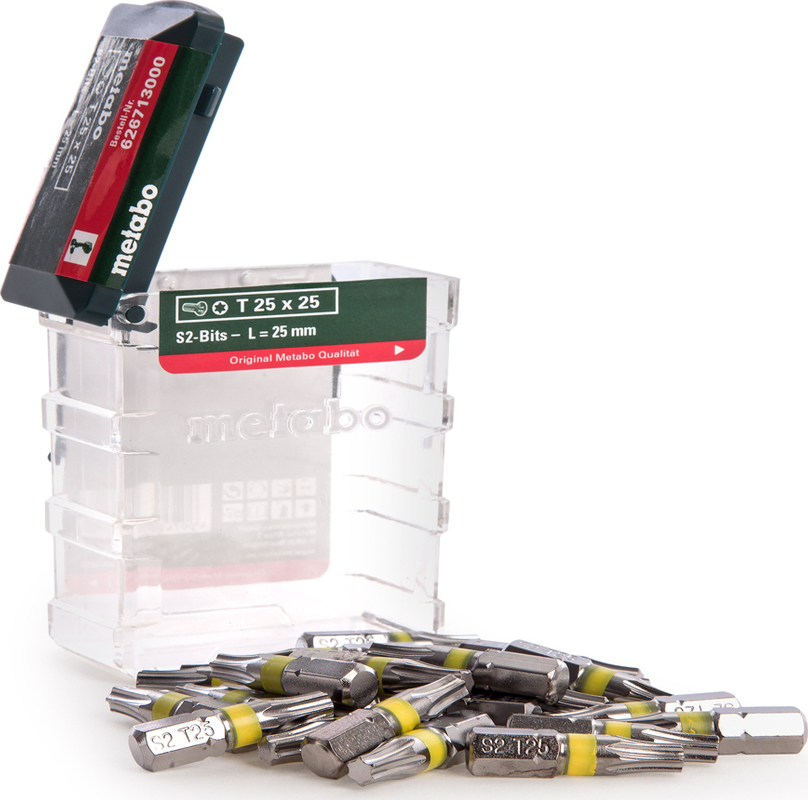 Metabo Σετ 25 Μύτες Κατσαβιδιού Torx Σετ Μύτες Bit-Box 25mm