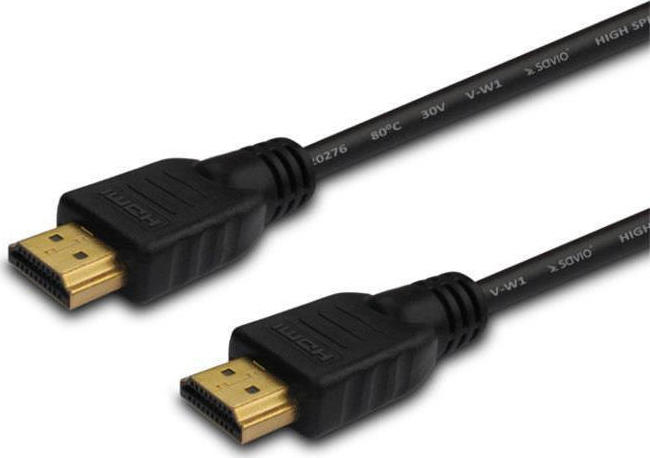 Savio HDMI 1.4 HDMI male - HDMI male 1m Μαύρο (CL-37)