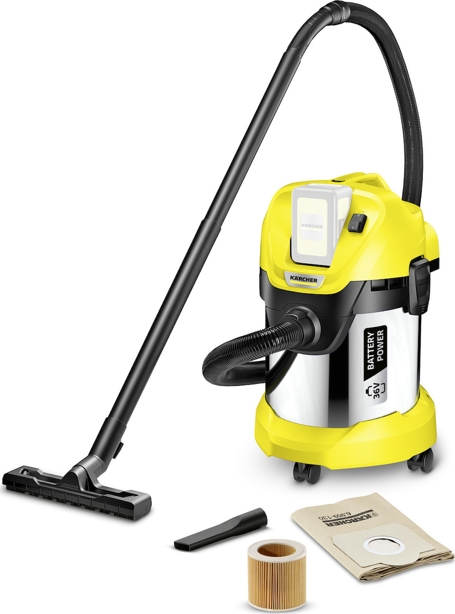 Karcher WD 3 Battery Premium Επαναφορτιζόμενη Χωρίς Φορτιστή και Μπαταρία 17lt