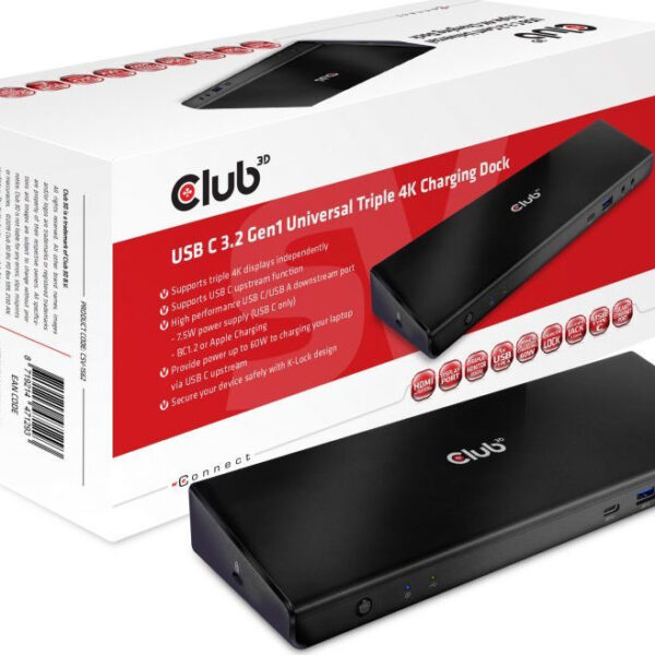 Club3D USB-C Docking Station με HDMI/DisplayPort 4K PD Ethernet (CSV-1562)