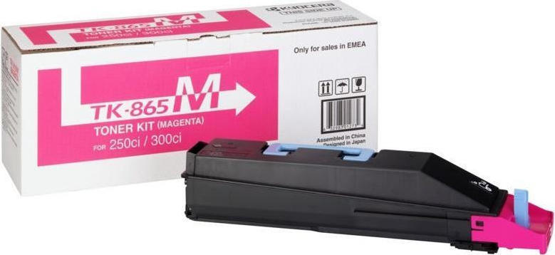 Kyocera TK-865M Γνήσιο Toner Laser Εκτυπωτή Ματζέντα 12000 Σελίδων (1T02JZBEU0)