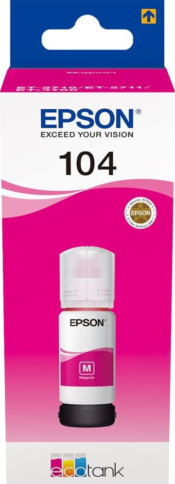 Epson 104 Γνήσιο Μελάνι Εκτυπωτή InkJet Ματζέντα (C13T00P340)