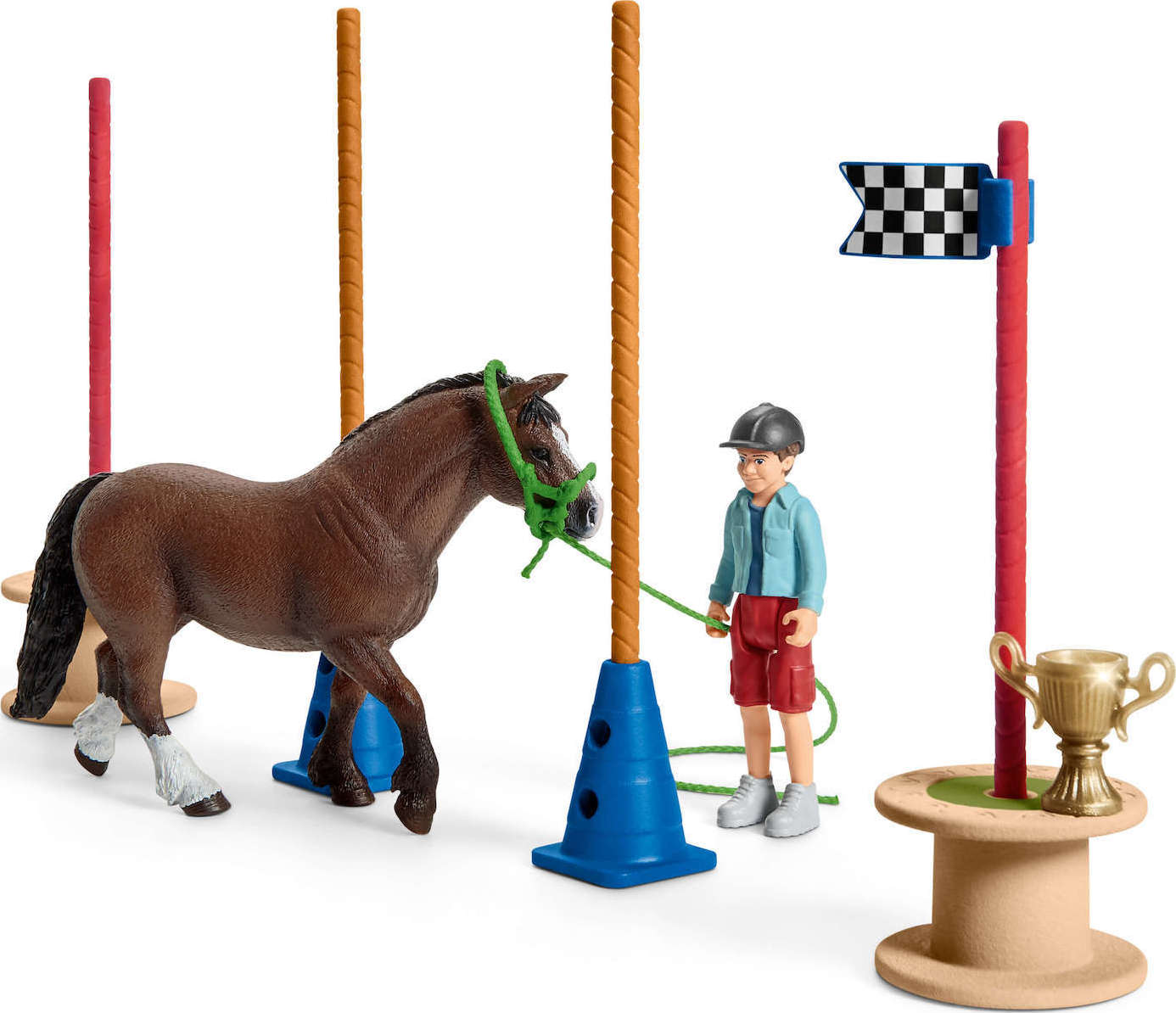 Schleich-S Παιχνίδι Μινιατούρα Σετ Farm World Pony Agility Race για 3-8 Ετών
