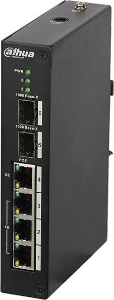 Dahua PFS3206-4P-96 Switch Συστημάτων CCTV Μαύρο PFS3206-4P-96