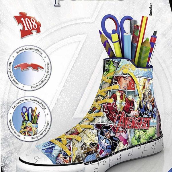 Marvel Comic Book Sneaker Puzzle 3D 108pcs