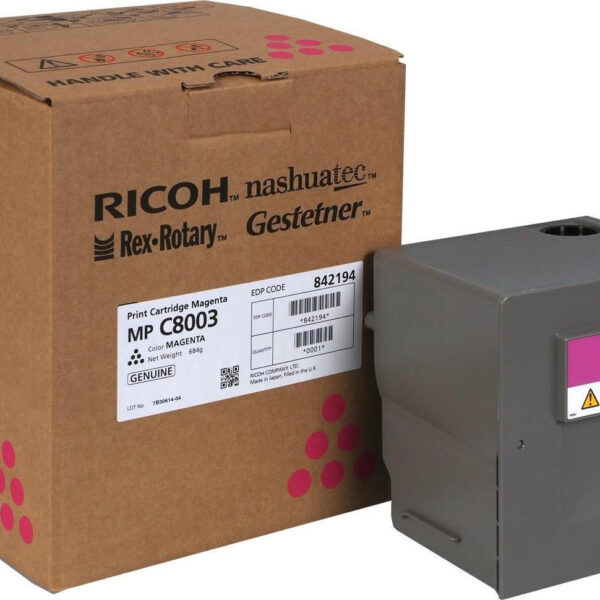 Ricoh MP-C6503 Γνήσιο Toner Laser Εκτυπωτή Ματζέντα 26000 Σελίδων (842194)