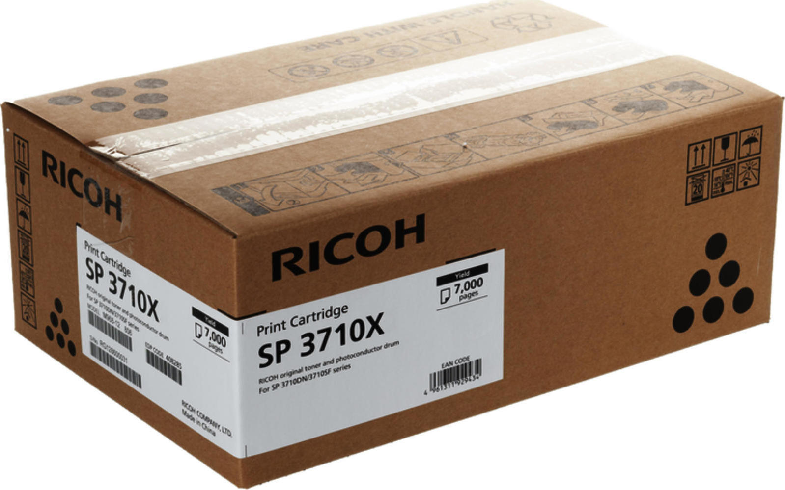 Ricoh SP 3710DN Γνήσιο Toner Laser Εκτυπωτή Μαύρο 4900 Σελίδων (408285)