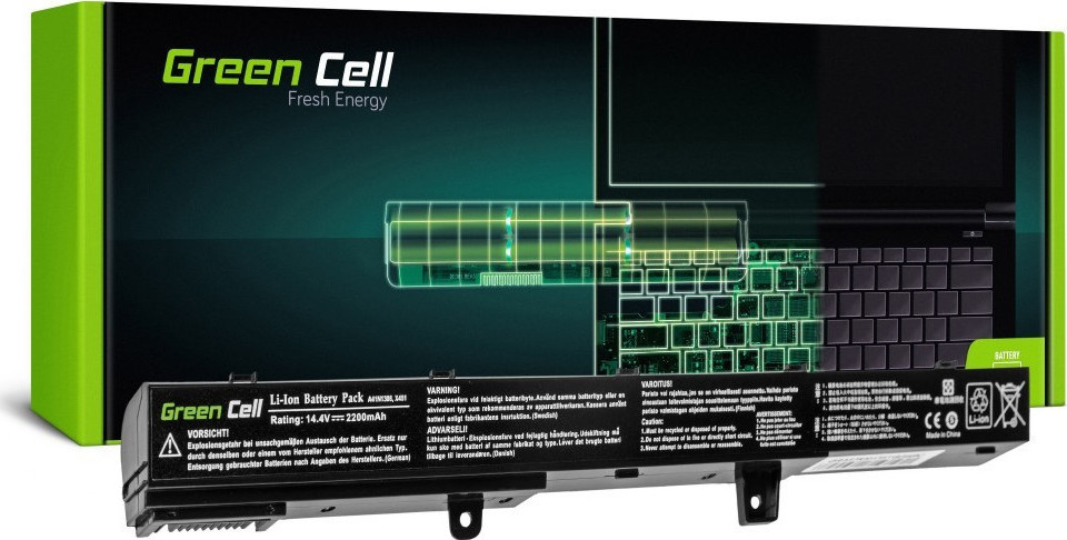 Green Cell Συμβατή Μπαταρία για Asus R508/R556/R509 με 2200mAh - Image 1
