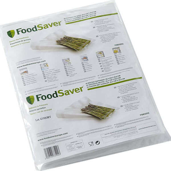 FoodSaver FSB3202 Σαγρέ Σακούλες για Συσκευές Vacuum 280x370mm 32τμχ