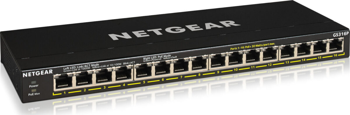 NetGear GS316P-100PES Unmanaged L2 - Image 1