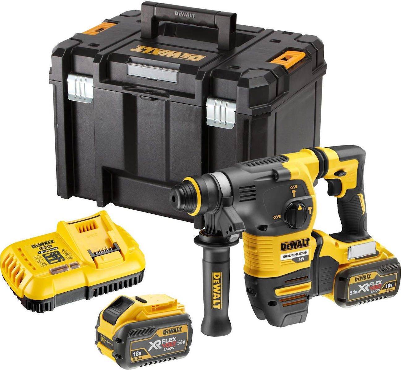 Dewalt Κρουστικό Σκαπτικό Πιστολέτο 54V με 2 Μπαταρίες 9Ah