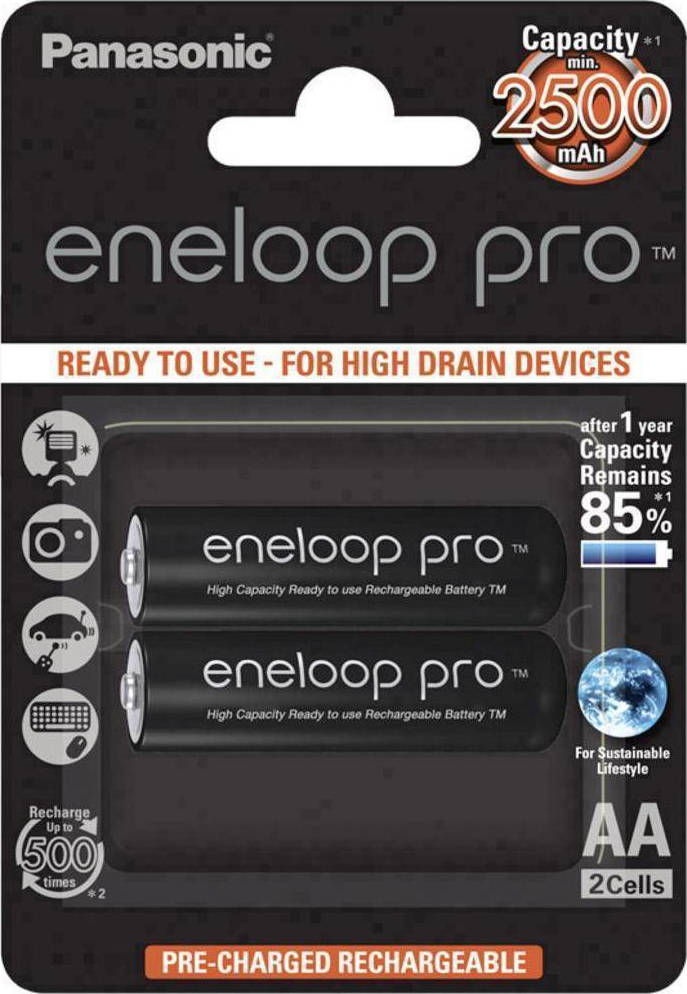 Panasonic Eneloop Pro AA 2500mAh 1.2V 2τμχ