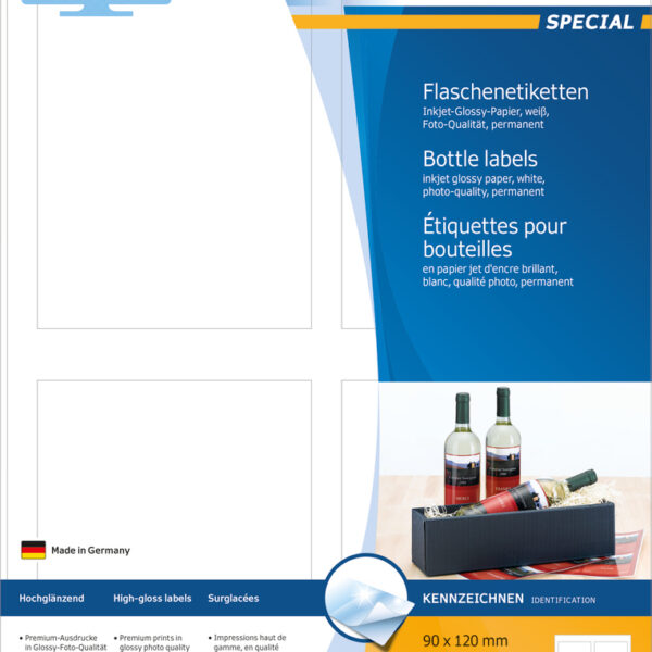 Herma 40 Αυτοκόλλητες Ετικέτες Α4 Ορθογώνιες 90x120mm