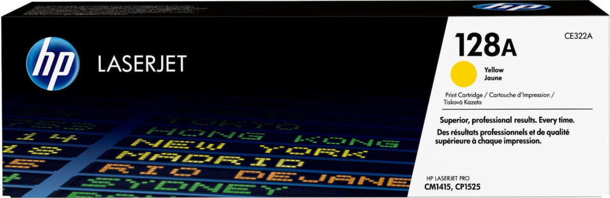 HP 128A Γνήσιο Toner Laser Εκτυπωτή Κίτρινο 1300 Σελίδων (CE322A) - Image 1