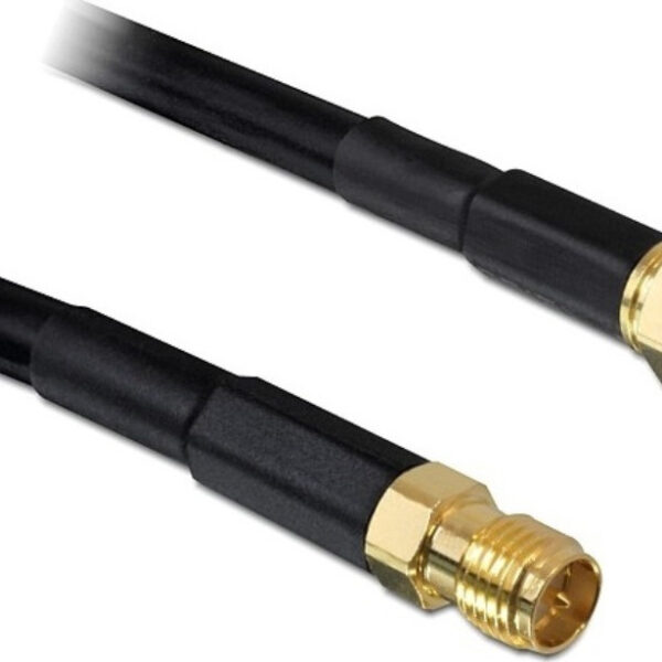 DeLock Καλώδιο Κεραίας WiFi RP-SMA Male - RP-SMA Female 5m Μαύρο (88431)