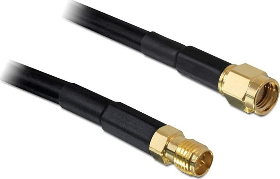 DeLock Καλώδιο Κεραίας WiFi RP-SMA Male - RP-SMA Female 5m Μαύρο (88431) - Image 1
