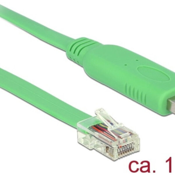 DeLock USB 2.0 Cable USB-A male - RJ45 Πράσινο 1.8m (62960)