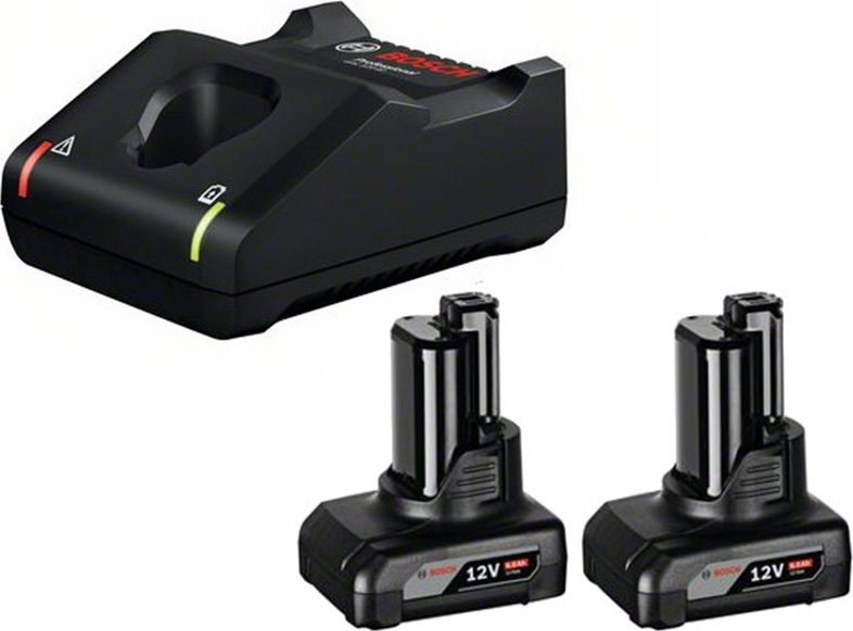 Bosch Σετ 2 Μπαταριών Εργαλείου Λιθίου 12V με Φορτιστή 1600A01B20