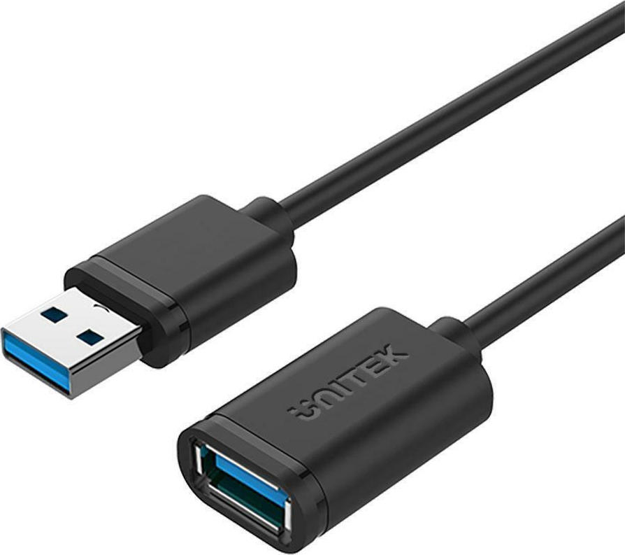 Unitek USB 3.1 Cable USB-A male - USB-A female Μαύρο 1m (Y-C457GBK)