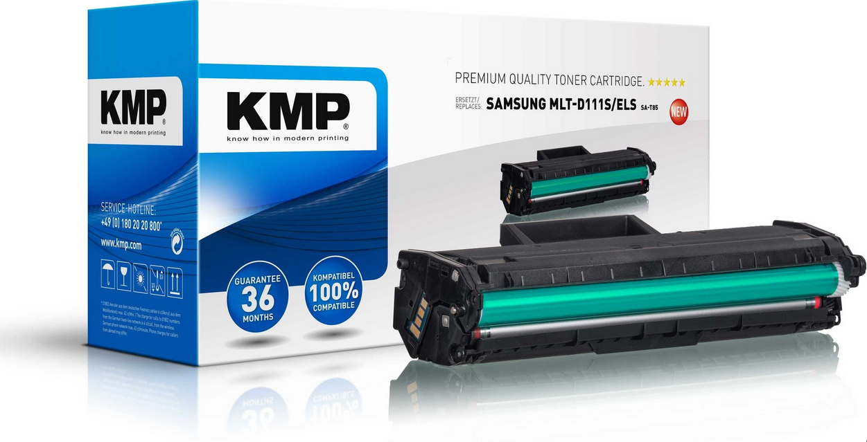 KMP SA-T85 Συμβατό Toner για Laser Εκτυπωτή Samsung MLT-D111S 1000 Σελίδων Μαύρο