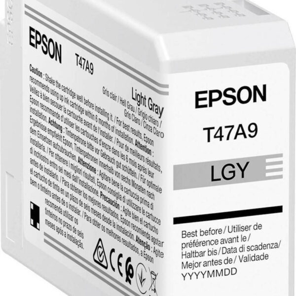 Epson T47A9 UltraChrome Pro 10 Γνήσιο Μελάνι Εκτυπωτή InkJet Ανοιχτό Γκρι (C13T47A900)