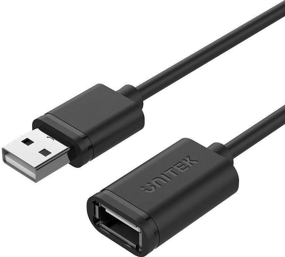 Unitek USB 2.0 Cable USB-A male - USB-A female Μαύρο 3m (Y-C417GBK)