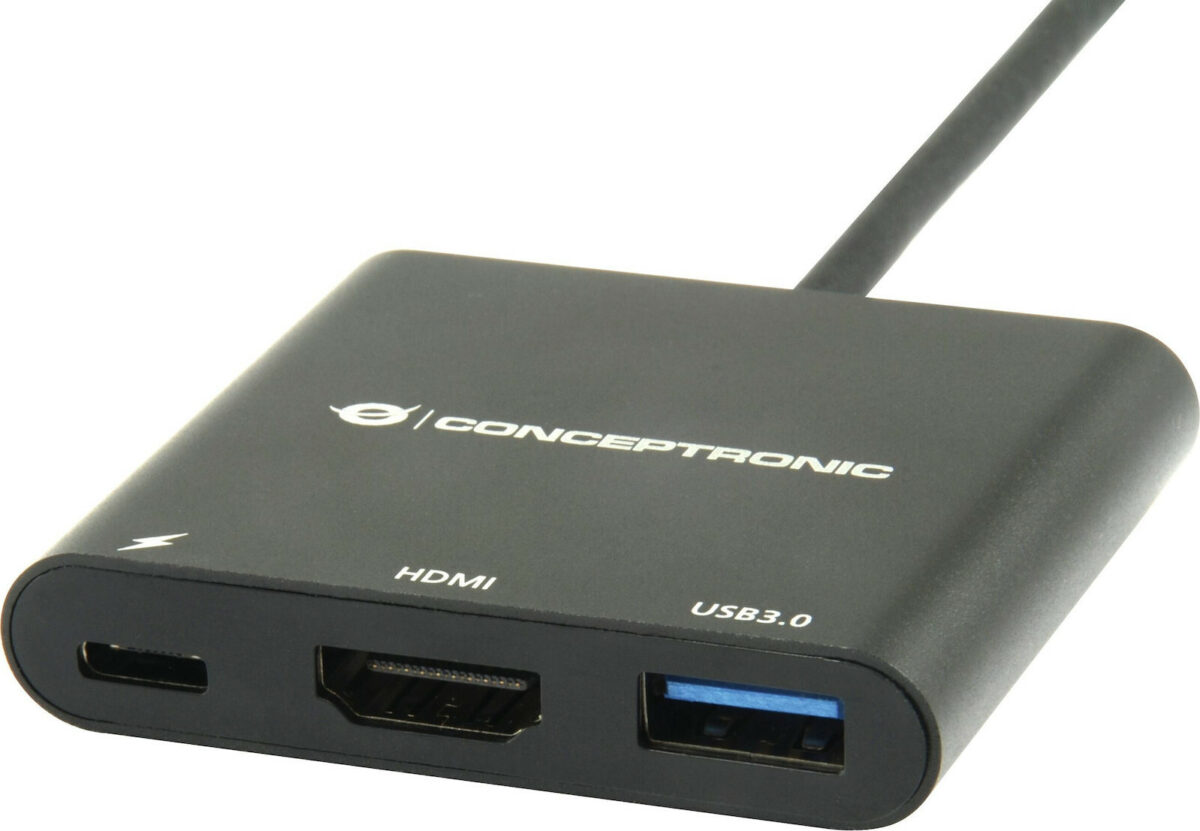 Conceptronic USB-C Docking Station με HDMI 4K PD (DONN01B) - Image 1