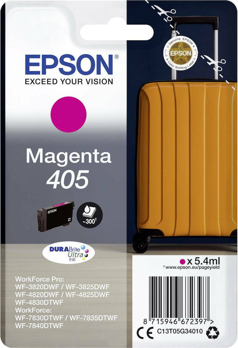 Epson 405 Γνήσιο Μελάνι Εκτυπωτή InkJet Ματζέντα (C13T05G34010)