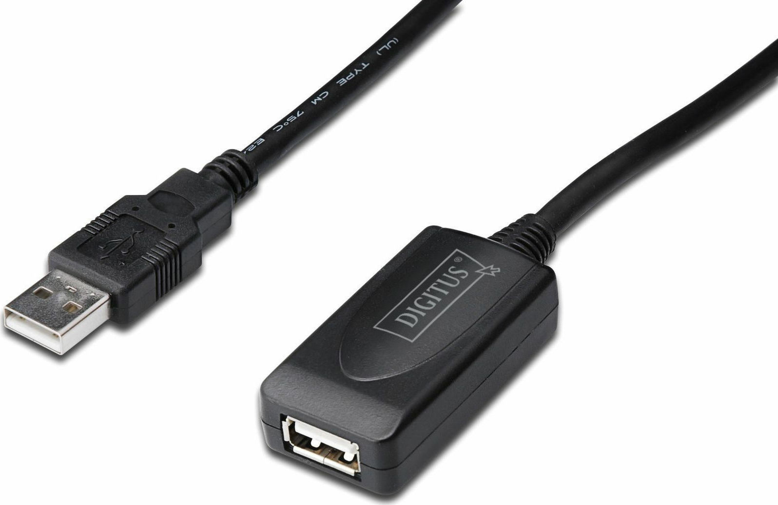 Digitus USB 2.0 Cable USB-A male - USB-A female 20m (DA-73102) - Image 1