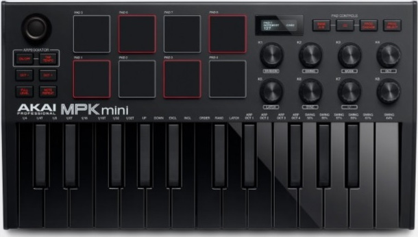 Akai Midi Keyboard MPK Mini MK3 με 25 Πλήκτρα