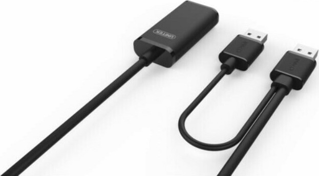 Unitek USB 2.0 Cable 2xUSB-A male - USB-B female Μαύρο 10m (Y-278)