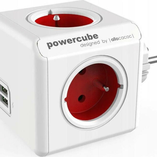 Allocacoc Original PowerCube 4 Θέσεων με 2 USB-A Γαλλίας