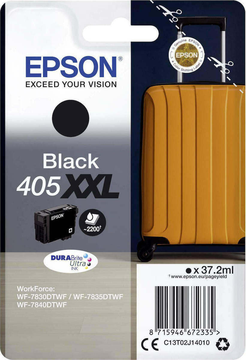 Epson 405XXL Γνήσιο Μελάνι Εκτυπωτή InkJet Μαύρο (C13T02J14010)