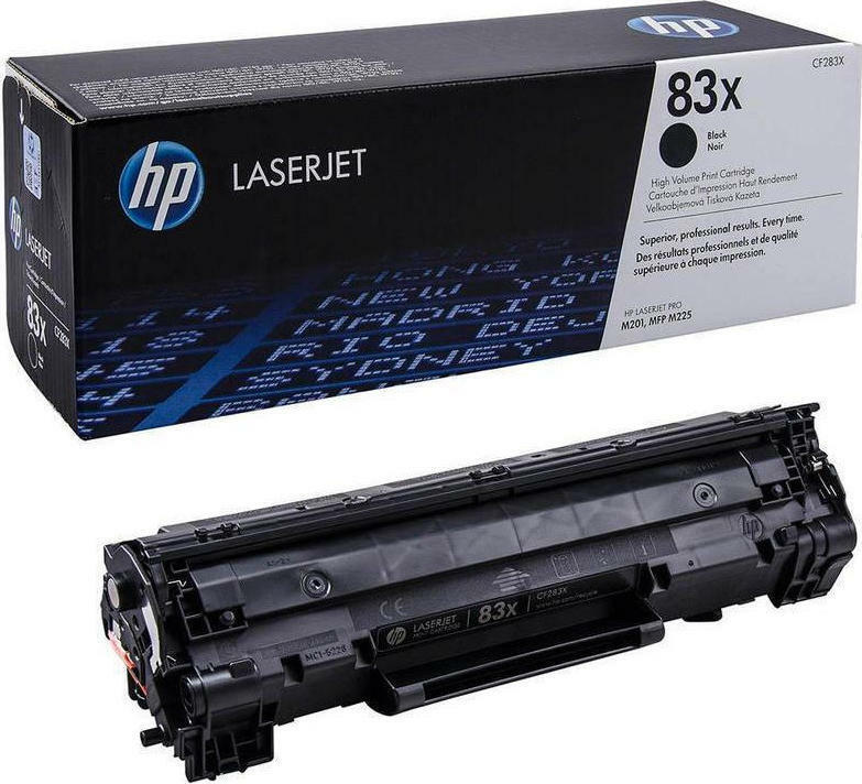 HP 83X Γνήσιο Toner Laser Εκτυπωτή Μαύρο High Yield 2200 Σελίδων (CF283X)