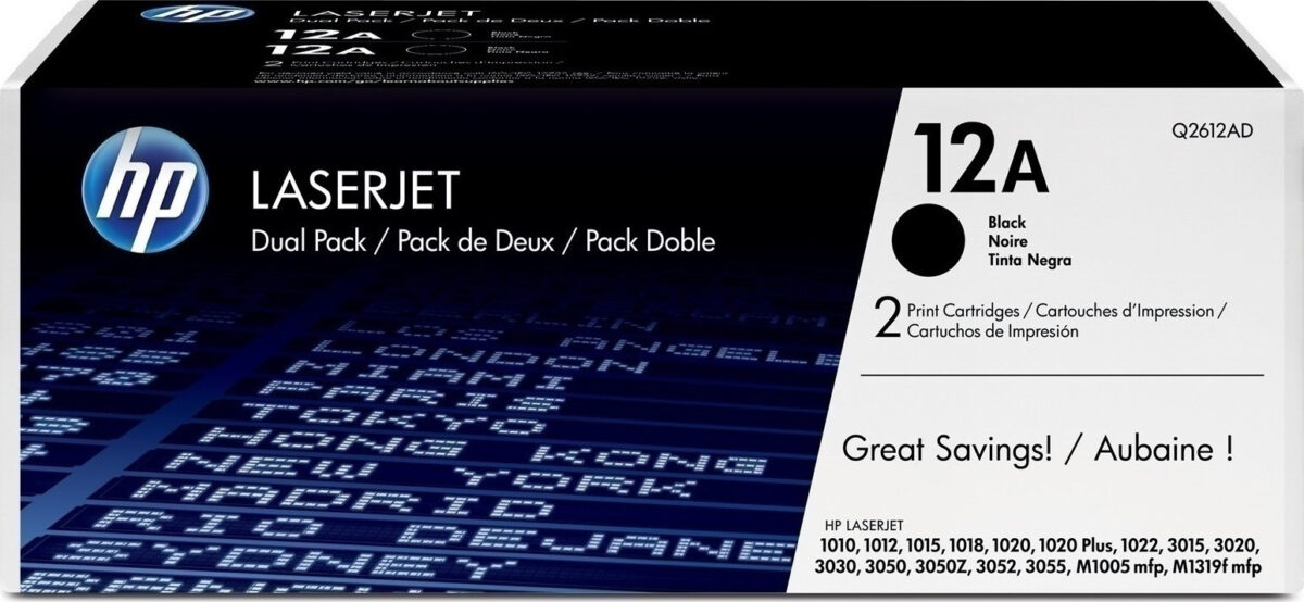 HP 12A Γνήσιο Multipack Toner Laser Εκτυπωτή Μαύρο 2τμχ (Q2612AD) - Image 3