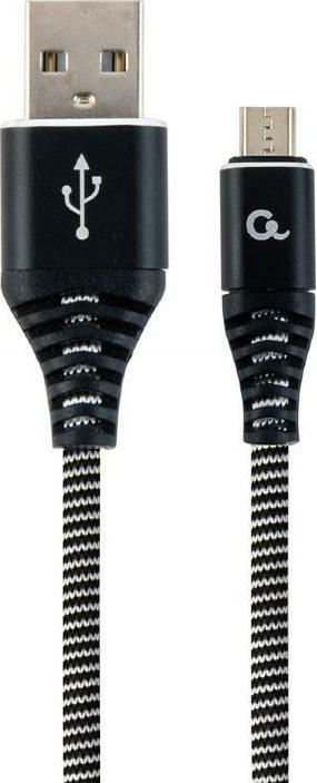 Gembird Regular USB 2.0 to micro USB Cable Μαύρο 2m (CC-USB2B-AMMBM-2M-BW)