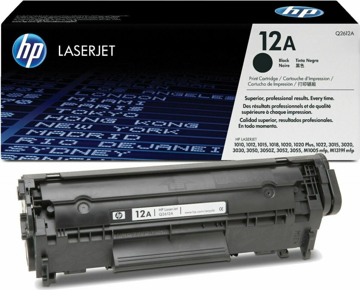 HP 12A Γνήσιο Toner Laser Εκτυπωτή Μαύρο 2000 Σελίδων (Q2612A) - Image 1
