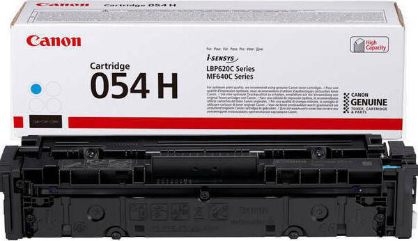 Canon 054H Γνήσιο Toner Laser Εκτυπωτή Κυανό High Yield 2300 Σελίδων (3027C002)