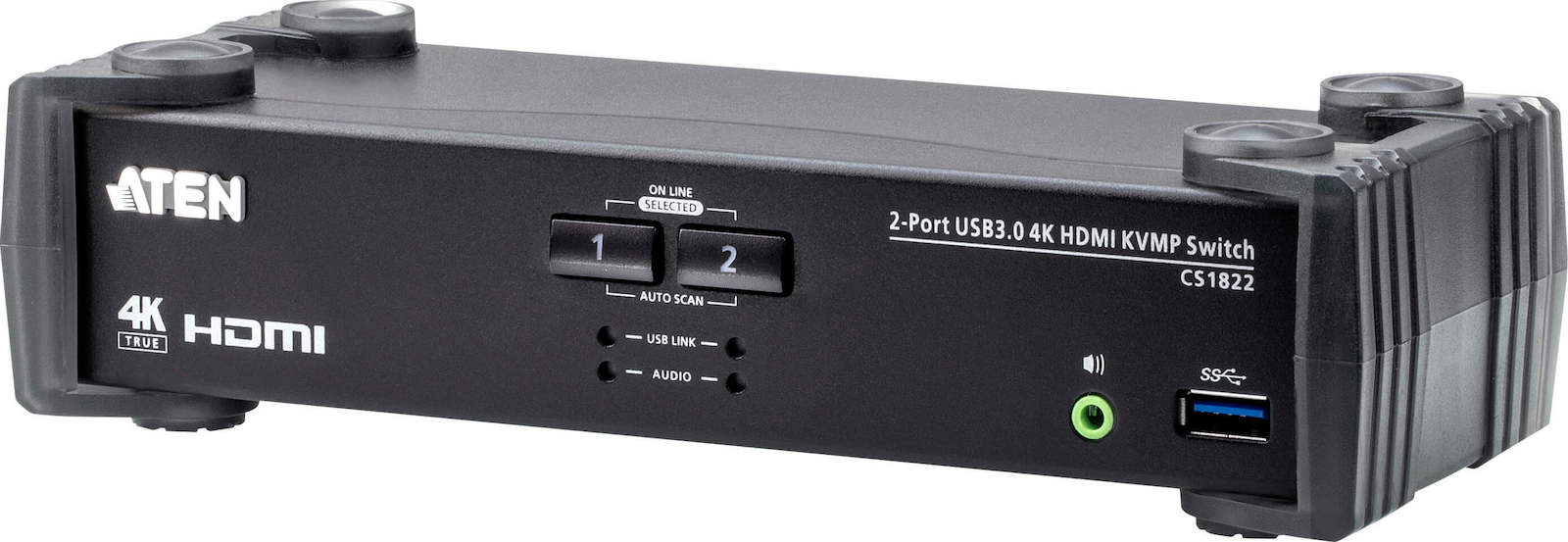 Aten 2-Port USB 3.0 4K HDMI KVMP Switch with Audio Mixer Mode