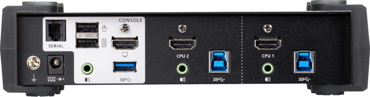 Aten 2-Port USB 3.0 4K HDMI KVMP Switch with Audio Mixer Mode - Image 2