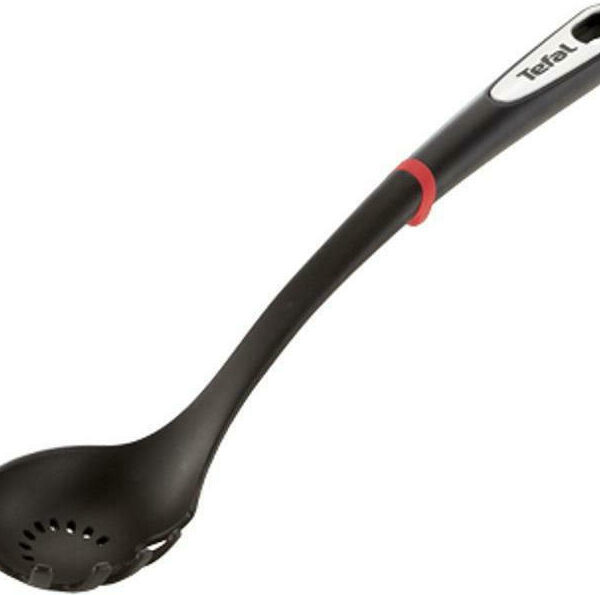 Tefal Ingenio Βαθιά Κουτάλα Ζυμαρικών Τρυπητή από Νάυλον Μαύρη