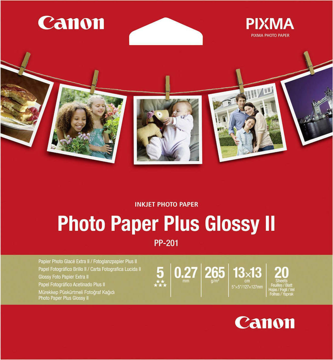 Canon PP-201 Φωτογραφικό Χαρτί Plus ΙΙ 13x13 265gr/m² για Εκτυπωτές Inkjet 20 Φύλλα