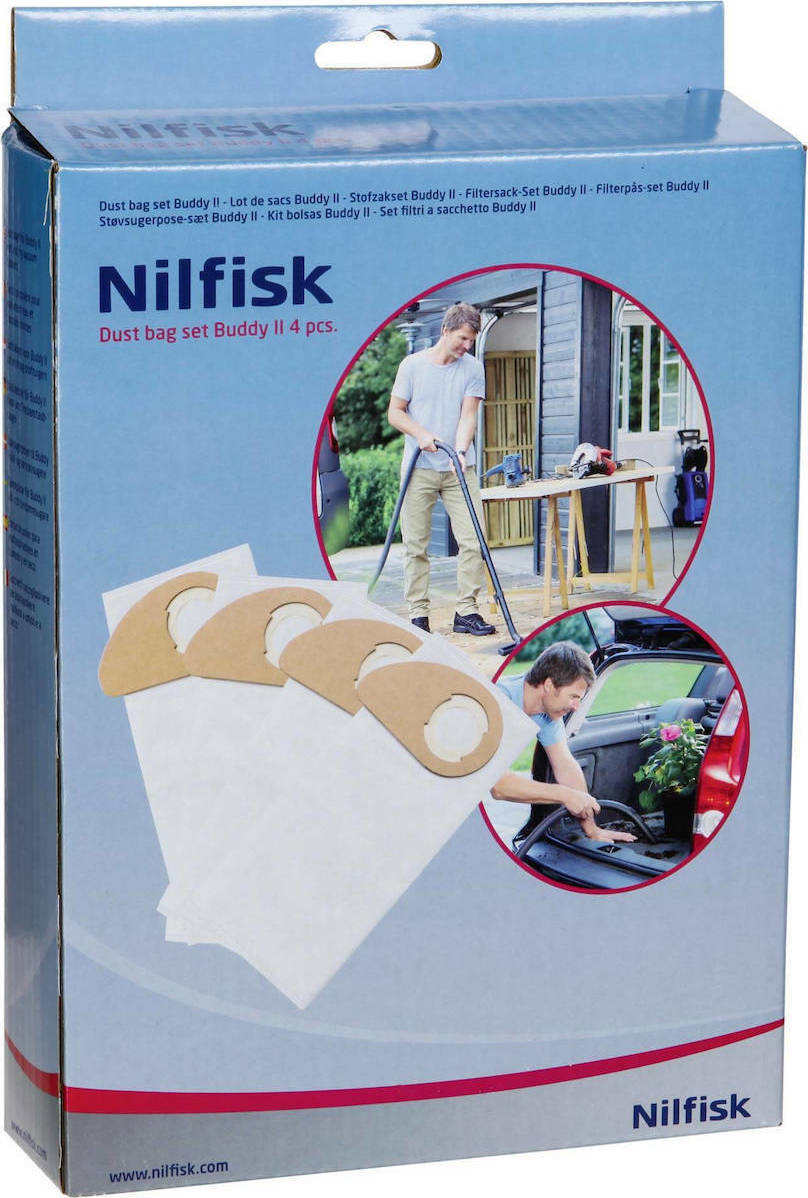 Nilfisk Σακούλες Σκούπας 4τμχ Συμβατή με Σκούπα Nilfisk