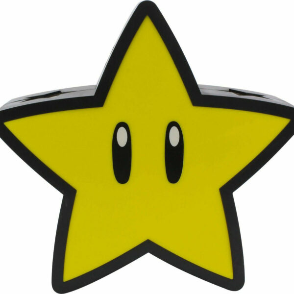 Paladone Led Παιδικό Φωτιστικό Projector Super Mario Bros Super Star με Προβολή Αστεριών Κίτρινο 25.5εκ.