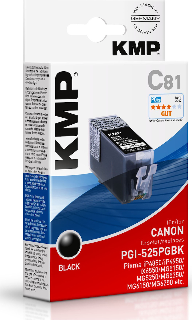 KMP C81 Συμβατό Μελάνι Εκτυπωτή InkJet Canon PGI-525 PGBK Μαύρο