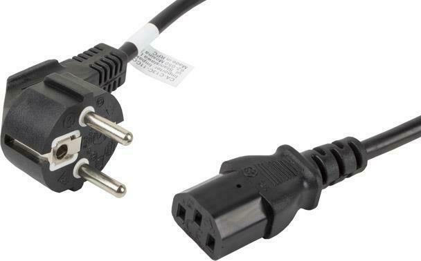Lanberg IEC C13 - Schuko Cable 1.8m Μαύρο (CA-C13C-11CC-0018-BK)