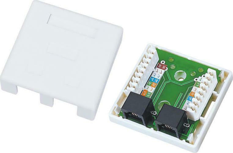 A-LAN GN002 wire connector 2xRJ45 White